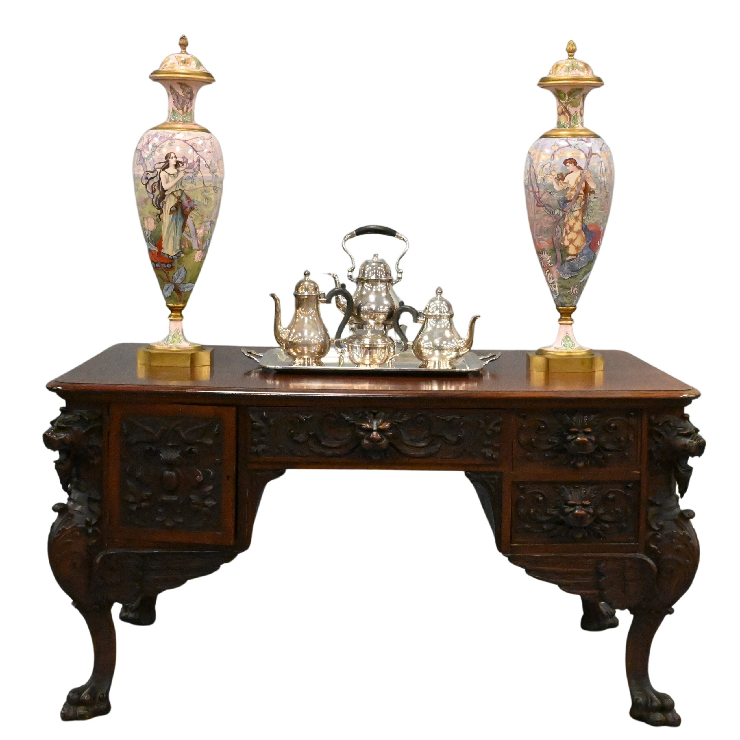 Horner, Sterling Silver and Porcelain