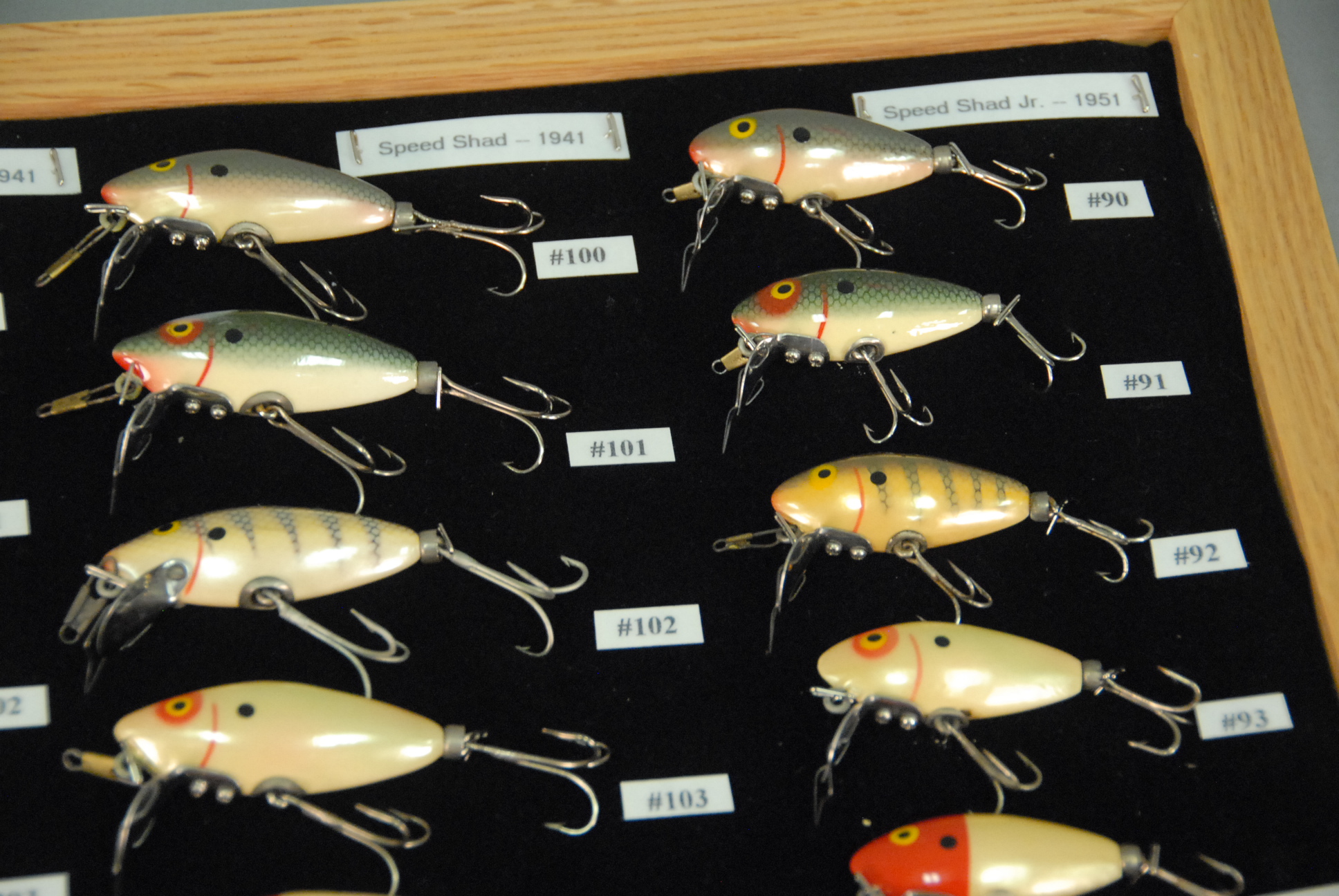 Lot 184: Two cases with twenty-nine True Temper Al Foss shad lures