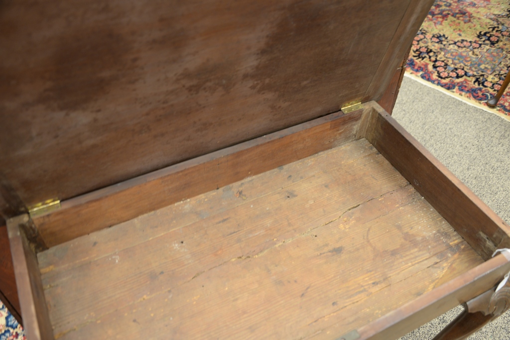 Lot 344 Chippendale mahogany table having lift top and