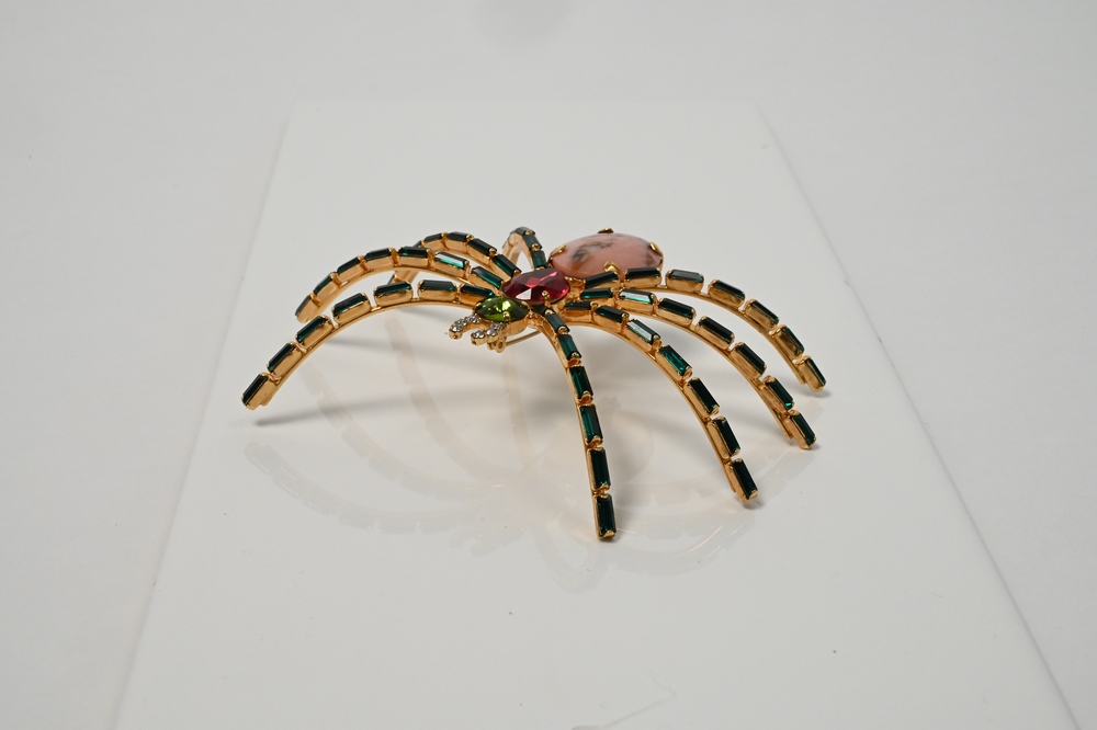 Sold at Auction: Vintage rhinestone bug spider brooch pin